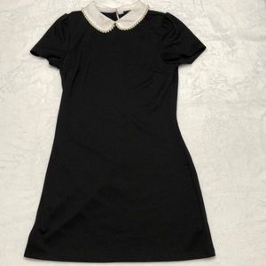 Forever 21 faux pearl collar black dress